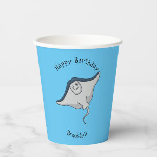 Vasos De Papel Ilustracion de personalizado de pescado de Stingra