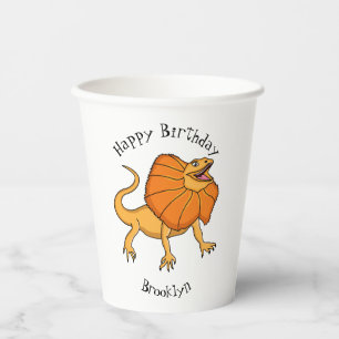 Vasos De Papel ilustracion de personalizado naranja