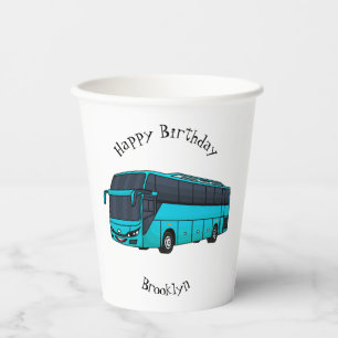 Vasos De Papel Ilustracion moderno de personalizado de autobús de