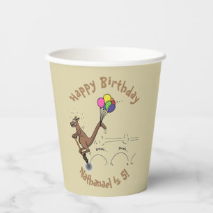 Vasos De Papel Ilustracion personalizado canguro del humor austra
