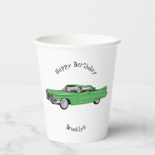 Vasos De Papel Ilustracion personalizado clásico de 1959