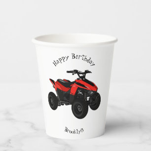 Vasos De Papel Ilustracion personalizado de atv de cuatro bicicle