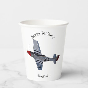 Vasos De Papel Ilustracion personalizado de bombarderos