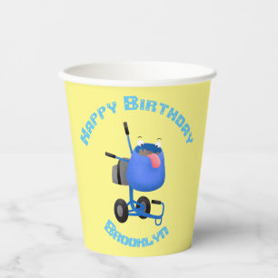 Vasos De Papel Ilustracion personalizado de mezclador de cemento
