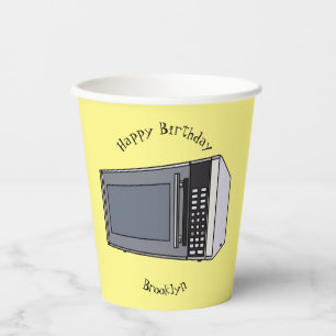 Vasos De Papel Ilustracion personalizado de microondas