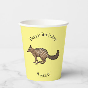 Vasos De Papel Ilustracion personalizado de número feliz lindo