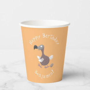 Vasos De Papel Ilustracion personalizado de pájaro dodo gracioso