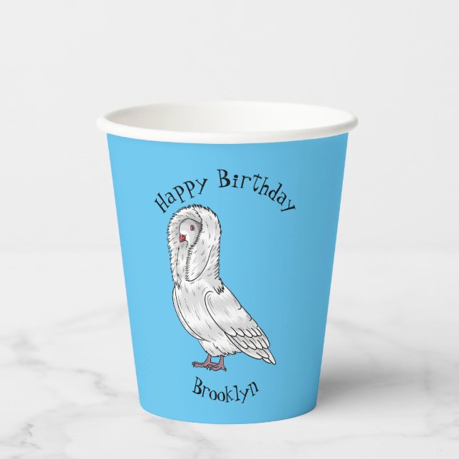 Vasos De Papel Ilustracion personalizado de pichón de Jacobin (Anverso)