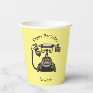 Vasos De Papel Ilustracion personalizado de teléfono