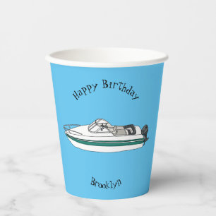 Vasos De Papel Ilustracion personalizado en motocicleta