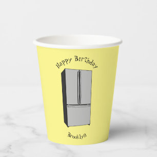 Vasos De Papel Ilustracion personalizado frigorífico de puerta fr