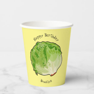 Vasos De Papel Ilustracion personalizado Lettuce