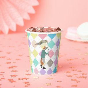 Vasos De Papel Ilustracion Primavera del Carnaval de Niños Mardi