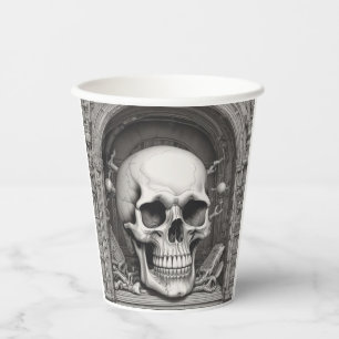 Vasos De Papel Ilustracion Skull