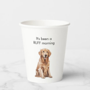 Vasos De Papel Imagen divertida de perro acuarela 