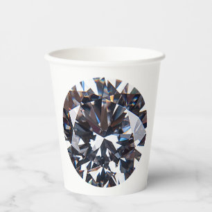 Vasos De Papel Imagen Elegante de Diamante con facetas