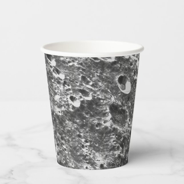 Vasos De Papel Imagen lunar de la misión lunar de Artemis 1 (Reverso )