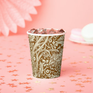 Vasos De Papel Impresión artística floral vintage Arcadia de Will