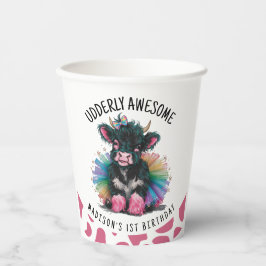 Vasos De Papel Impresión caótica de las vacas tutu Highland