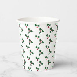 Vasos De Papel Impresión de acebo