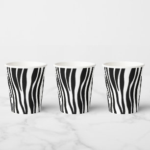 Vasos De Papel Impresión de cebra