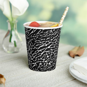 Vasos De Papel Impresión de elefantes blancos y negros