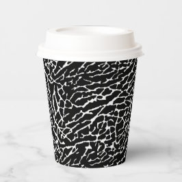 Vasos De Papel Impresión de elefantes blancos y negros