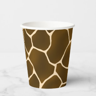 Vasos De Papel Impresión de la jirafa natural de Safari salvaje