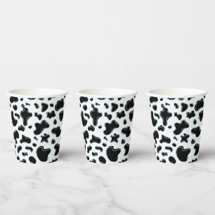 Vasos De Papel Impresión de leopardo de las nieves azul hielo man