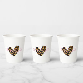 Vasos De Papel Impresión de leopardo de moda