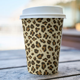 Vasos De Papel Impresión de leopardo de moda