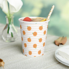 Vasos De Papel Impresión de Naranjas personalizados - Cuadros de 