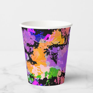 Vasos De Papel Impresión de salpicaduras de pintura