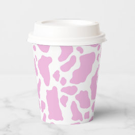 Vasos De Papel Impresión de vaca rosa