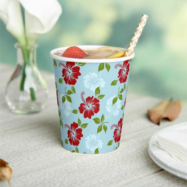 Vasos De Papel Impresión hawaiana (in situ)