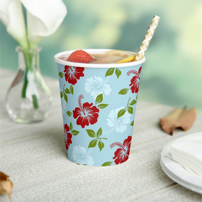 Vasos De Papel Impresión hawaiana (in situ)