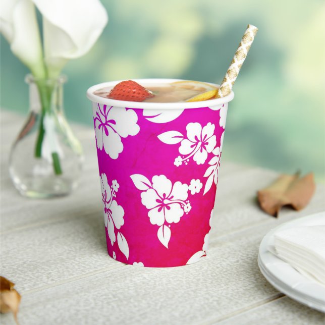 Vasos De Papel Impresión hawaiana (in situ)