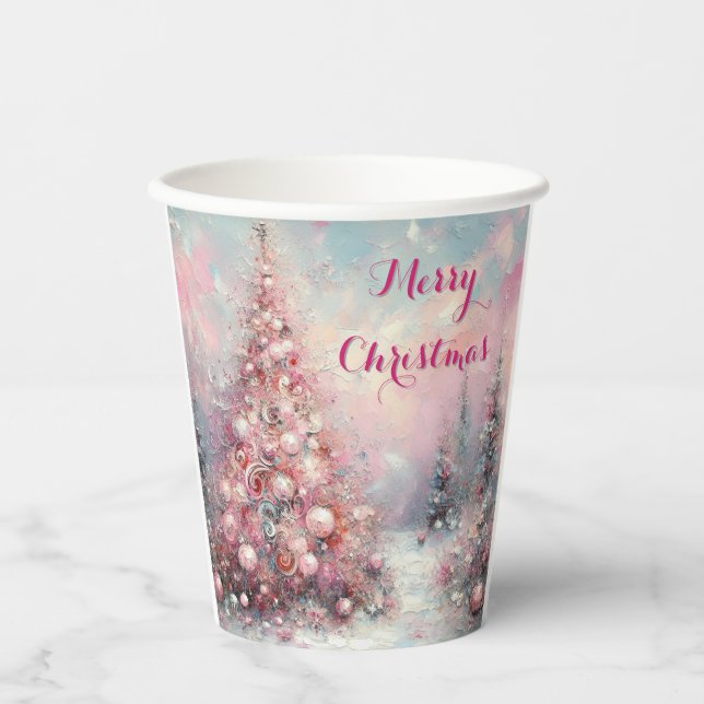 Vasos De Papel Impresionante árbol de Navidad (Anverso)