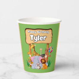 Vasos De Papel Impresionante Fiesta de animal zoológico