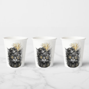 Vasos De Papel Impresionante gato steampunk