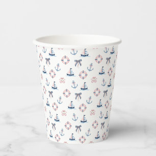 Vasos De Papel Infusión náutica y de Coquette.