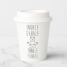 Vasos De Papel inhale Exhale yoga cat
