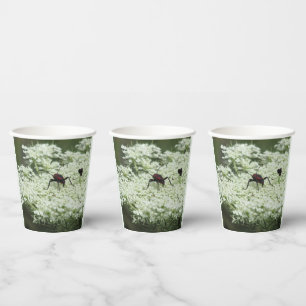 Vasos De Papel Insectos en la flor de los viejos