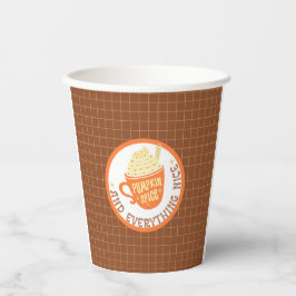 Vasos De Papel Insignia de especias de calabaza