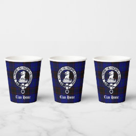 Vasos De Papel Insignia del Escudo del hogar de clan y Tartán