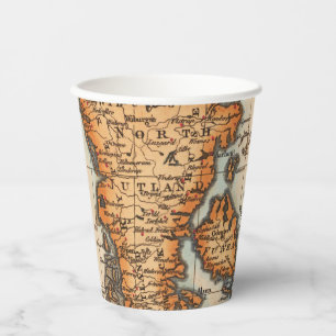 Vasos De Papel Inspirado en mapas antiguos (10)
