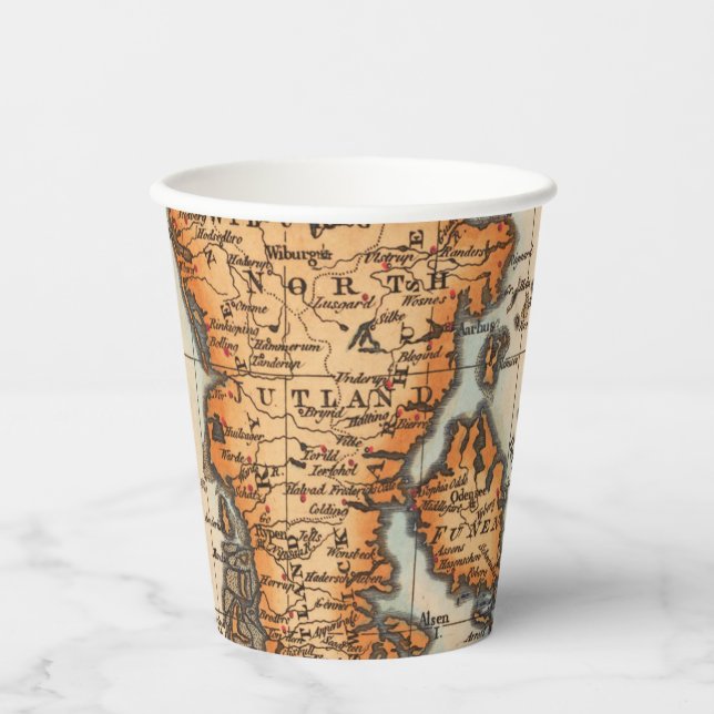 Vasos De Papel Inspirado en mapas antiguos (10) (Anverso)