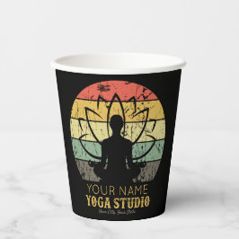 Vasos De Papel Instructor de fitness personalizado de Yoga Studio