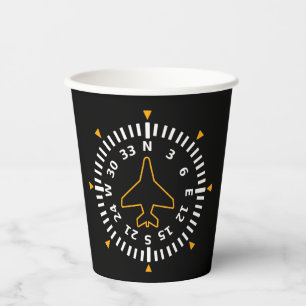 Vasos De Papel Instrumento de vuelo de brújula para aeronaves