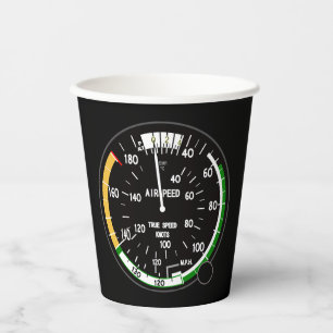 Vasos De Papel Instrumento de vuelo del indicador de velocidad de